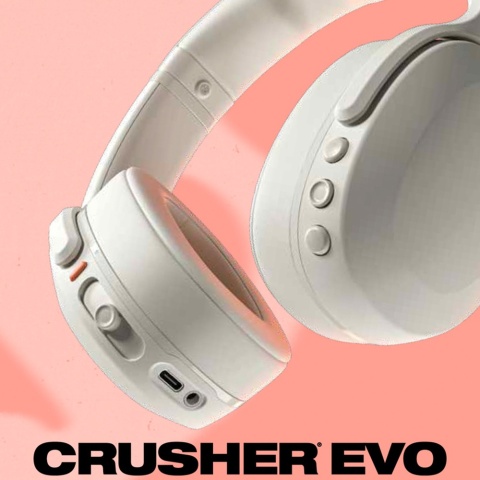 Słuchawki bezprzewodowe Skullcandy Crusher Evo (Bone/Orange)