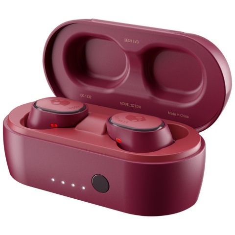 Słuchawki dokanałowe bezprzewodowe - Skullcandy Sesh Evo Deep Red