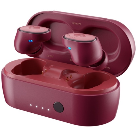 Słuchawki dokanałowe bezprzewodowe - Skullcandy Sesh Evo Deep Red