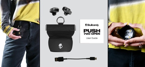 Słuchawki bezprzewodowe kostne PUSH 720 (BONE/GOLD)