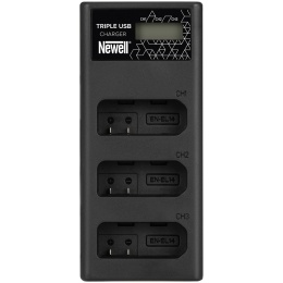Ładowarka trzykanałowa CD-USB-C do akumulatorów EN-EL14 do Nikon - Newell