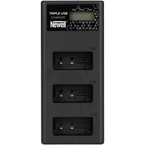 Ładowarka trzykanałowa CD-USB-C do akumulatorów LP-E17 do Canon - Newell