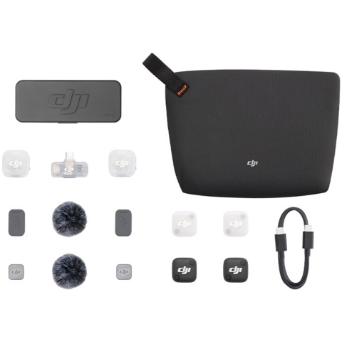 System mikrofonów bezprzewodowych DJI Mic Mini 2 (2 TX + 1 Mobile RX + Etui ładujące)