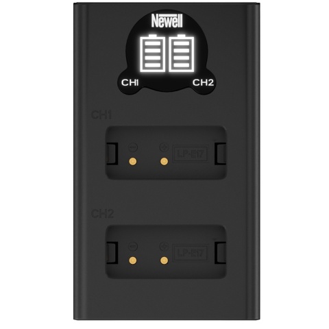 Zestaw ładowarka dwukanałowa DL-USB-C i 2x akumulatory LP-E17 do Canon Newell