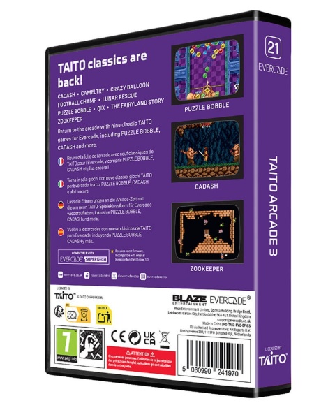 Evercade TAITO Arcade 3 - Zestaw gier