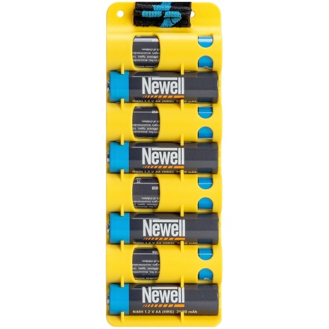 Organizer na 8 baterii AA Newell BattHolder - żółty