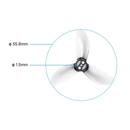 Śmigła drona BETAFPV Gemfan D2.2-3B 3-Blade Props 1.5mm Shaft 4PCS (Clear Grey)