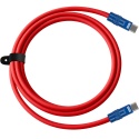 Kabel USB-C - USB-C 100 W 2 m Silikonowy Czerwono-Granatowy - Newell