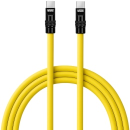 Kabel USB-C - USB-C 100 W 2 m Silikonowy Żółto-Czarny - Newell