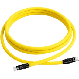 Kabel USB-C - USB-C 100 W 2 m Silikonowy Żółto-Czarny - Newell