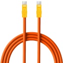 Kabel USB-C - USB-C 100 W 2 m Silikonowy Pomarańczowo-Żółty - Newell