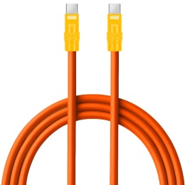 Kabel USB-C - USB-C 100 W 2 m Silikonowy Pomarańczowo-Żółty - Newell