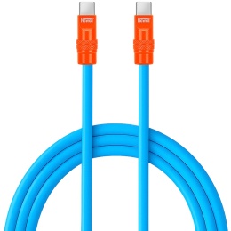 Kabel USB-C - USB-C 100 W 2 m Silikonowy Niebiesko-Pomarańczowy - Newell