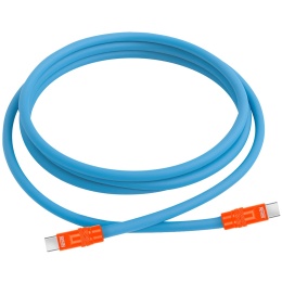 Kabel USB-C - USB-C 100 W 2 m Silikonowy Niebiesko-Pomarańczowy - Newell