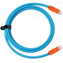 Kabel USB-C - USB-C 100 W 2 m Silikonowy Niebiesko-Pomarańczowy - Newell