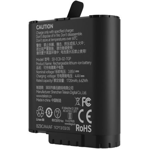 Akumulator bateria do GoPro Hero 12/11/10/9 - Fully decoded battery TELESIN