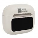 Słuchawki douszne z etui ładującym z ekranem dotykowym BUDS 9 White - AGM Mobile