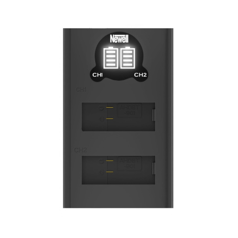 Ładowarka dwukanałowa z wyświetlaczem do akumulatorów GoPro HERO 9 / 10 / 11 Black