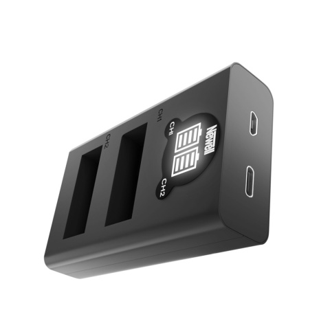 Ładowarka dwukanałowa z wyświetlaczem do akumulatorów GoPro HERO 9 / 10 / 11 Black