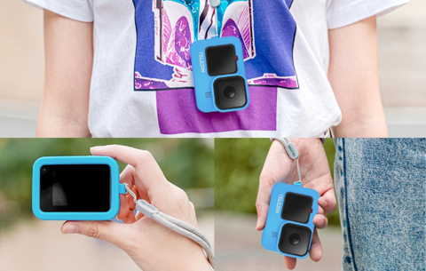 Czarne etui silikonowe + osłona obiektywu do GoPro HERO 9 / 10 / 11 / 12 Black