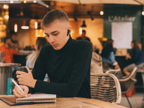 Słuchawki bezprzewodowe dokanałowe LAMAX Trims1 - czarne